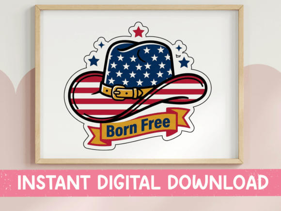Born Free American Flag Cowboy Hat Embroidery Design Review