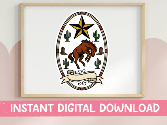 Bucking Horse Western Oval Badge: A Designer’s Perspective