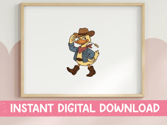Cowboy Duck SVG PNG: A Bold Design for Real Embroidery Projects