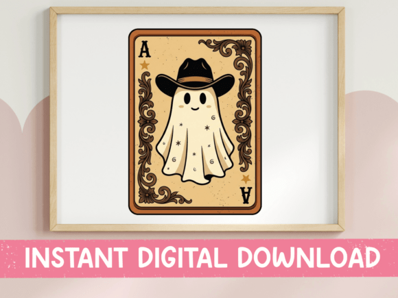 Cowboy Ghost Ace Card SVG: A Bold Embroidery Statement