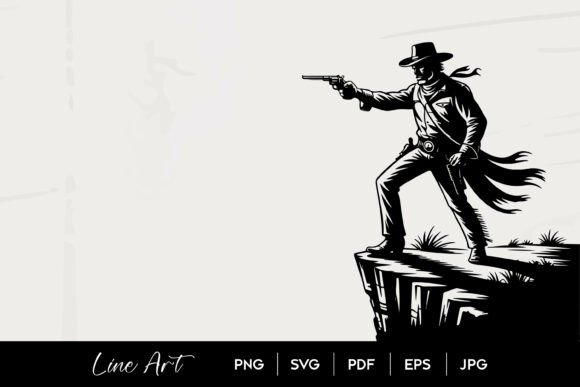 Cowboy Gunman Cliff Western Silhouette Review