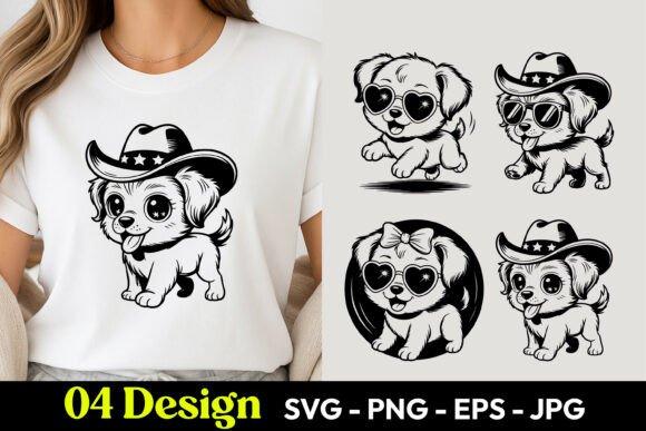 Cowboy Puppy Cartoon SVG PNG Review: A Wildly Adorable Embroidery Design