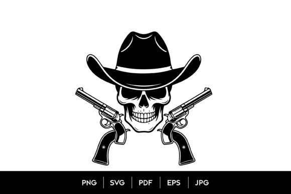 Cowboy Skull Guns SVG Review: A Bold Design for Western Vibes