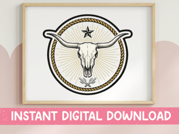 Longhorn Skull Western Badge Design Review for Real Projects
