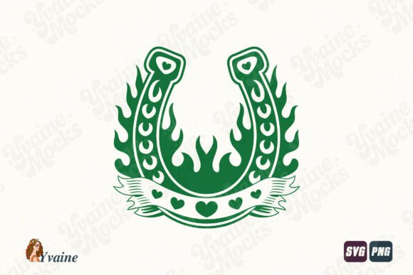 Lucky Horseshoe Flames St Patricks SVG Review for Real Projects