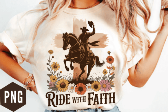 Ride with Faith Cowgirl Western PNG Design Review