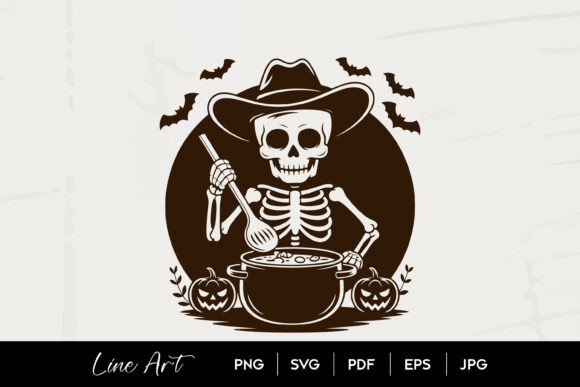 Skeleton Cowboy Cooking Halloween SVG Review: A Spooky Western Embroidery Gem
