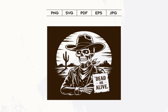Skeleton Cowboy Dead or Alive SVG Art: A Designer’s Perspective